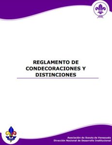 Reglamento de Condecoraciones y Distinciones 2024